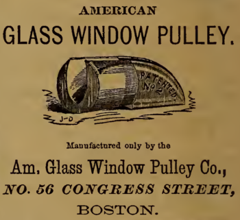 Ad for Bicknell's Sash-Cord Guide in Official Catalogue & Journal of the 11th Exhibition of the Massachusetts Charitable Mechanic Association &middot; 1869