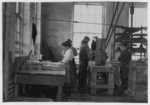 Lewis Hine child labor: Girls, boys and men, polishing and wrapping, working together: morals in glass factory are proverbially bad. Union Stopper Co., Morgantown, W. Va. Several very young girls and many small boys working here. Location: Morgantown, West Virginia.