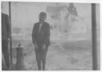 Lewis Hine child labor: George Cartwright, 401 North Laurel St., Bridgeton, N.J., is out of School. Hangs around the Cumberland Works looking for job. Says he is 14 years old now (questionable) and has worked off and on since he was 11. (See photo 958). Location: Bridgeton, New Jersey.