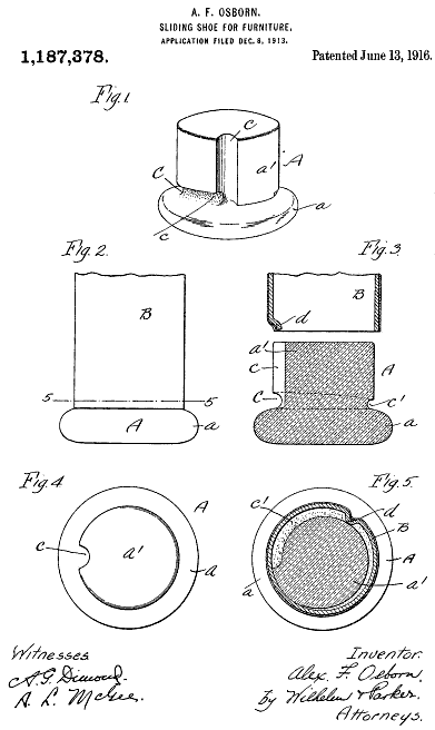 1,187,378 / Osborn / Glass furniture glide