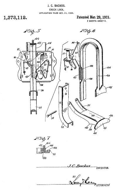 1,373,112 / Backus / Check Lock