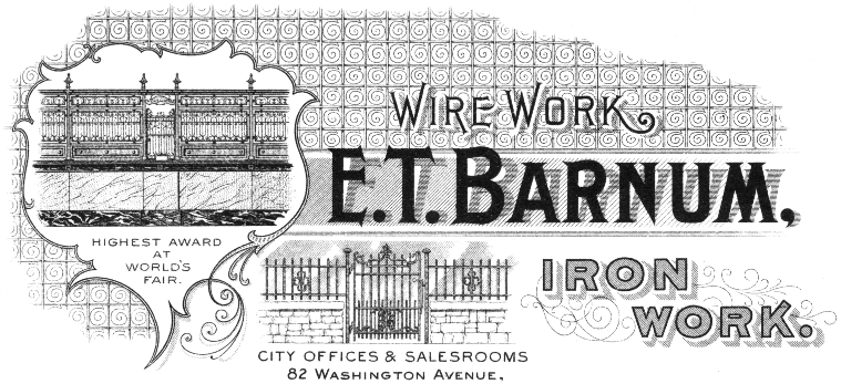 E. T. Barnum Iron Works letterhead &middot; 1905