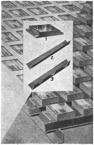 Detail and Section, Showing the Ezeset Sidewalk Light