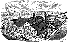 Cut of Canton Glass Company factory in 1892