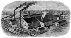 Cut of Canton Glass Company factory ca 1920