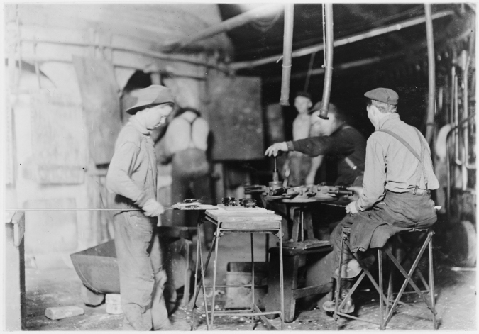 Vault lights being made at the Canton Glass Company (Lewis Hine Child Labor image #213) Vault lights being made at the Canton Glass Company (Lewis Hine Child Labor image #213)
