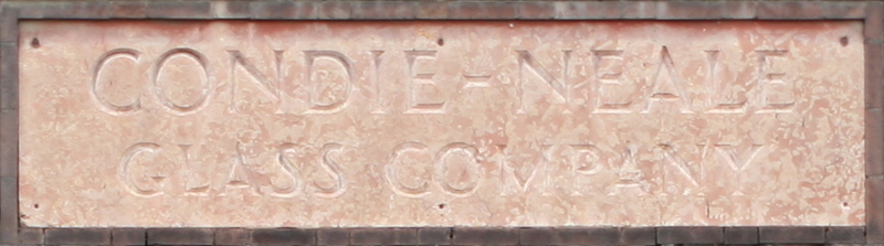 Condie-Neale nameplate above factory entrance &middot; Paul Sableman