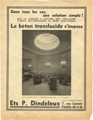 Ets P. Dindeleux (b&eacute;ton translucide