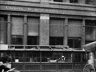 Exterior of W. and J. Sloan, showing Luxfer Prisms installation