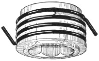 Mullen Replaceable Vault Light Company lens No. 10, embossed MRVL Co.