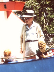 Leo Mullen and grandsons, Noah's Ark, Kennywood Park, West Mifflin, PA, 1962 or 1963