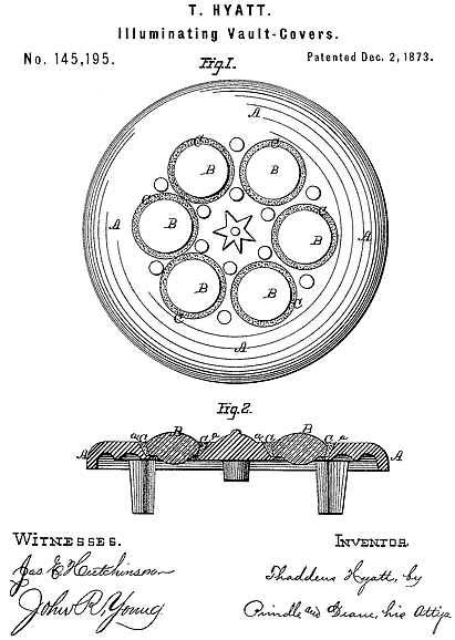 145,195 &middot; Hyatt &middot; Improvement in Illuminating Vault-Covers
