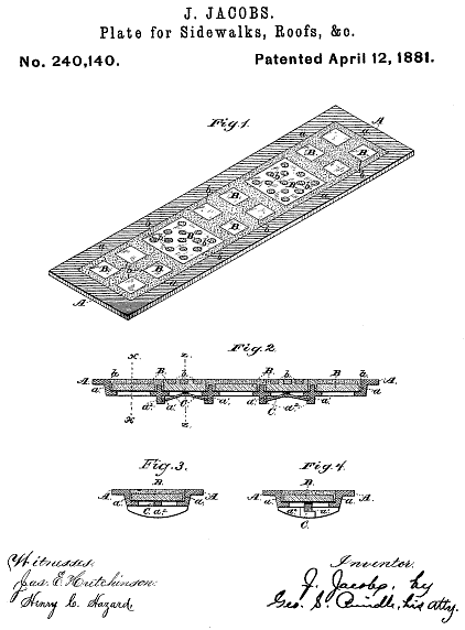 240,140 &middot; Jacobs &middot; Plate for Sidewalks, Roofs, &c.