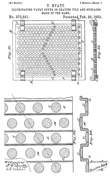 272,551 &middot; Hyatt &middot; "Illuminating Vault-Cover or Grating-Tile and Surfaces Made of the Same
