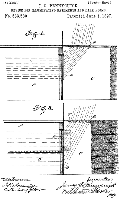 583,580 &middot; Pennycuick &middot; Device for Illuminating Basements and Dark Rooms