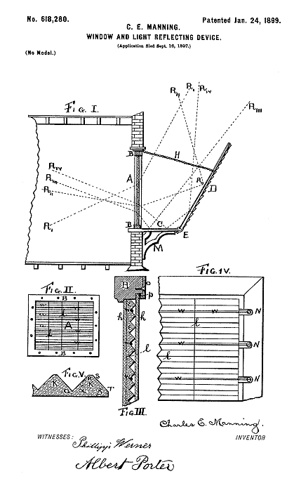 618,280 &middot; Manning &middot; Window and Light-Reflecting Device