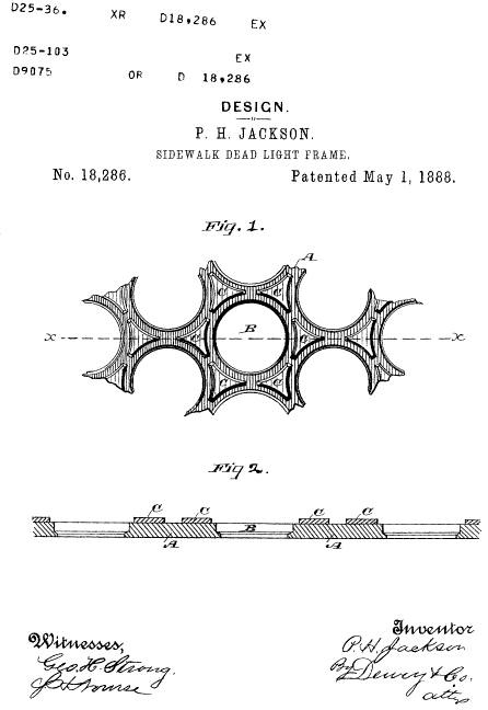 D18,286 &middot; Jackson &middot; Design for a Sidewalk Dead-Light Frame