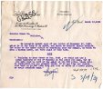 1939 Letter to Rodefer Glass Company