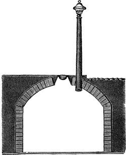 Cross section of vault showing Rockwell's Patent Vault Light