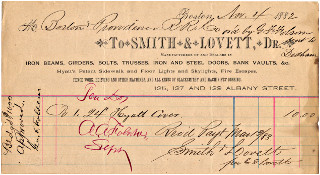 Smith & Lovett 1882 bill