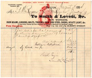 Smith & Lovett 1894 bill