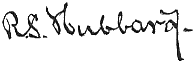 R. Schuyler Hubbard (signature)