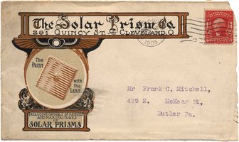 1905 Solar Prism Co postal cover