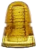 Yellow-Amber H.G. 'beehive' telephone insulator (CD 145)
